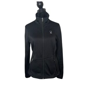 Spyder Core Sweater Womens Black Full Zip Fleece Jacket Size M Outdoor Active